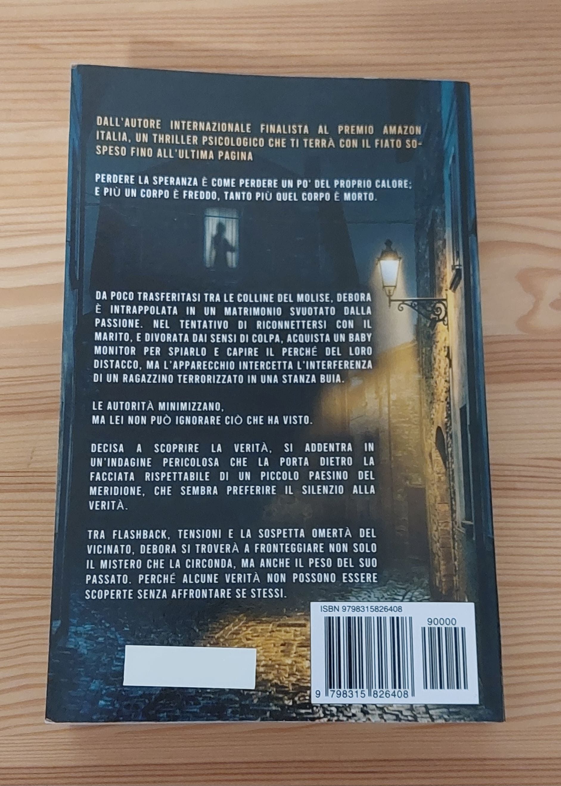 Retro copertina de I Predatori di Speranze – Stefano Impellitteri